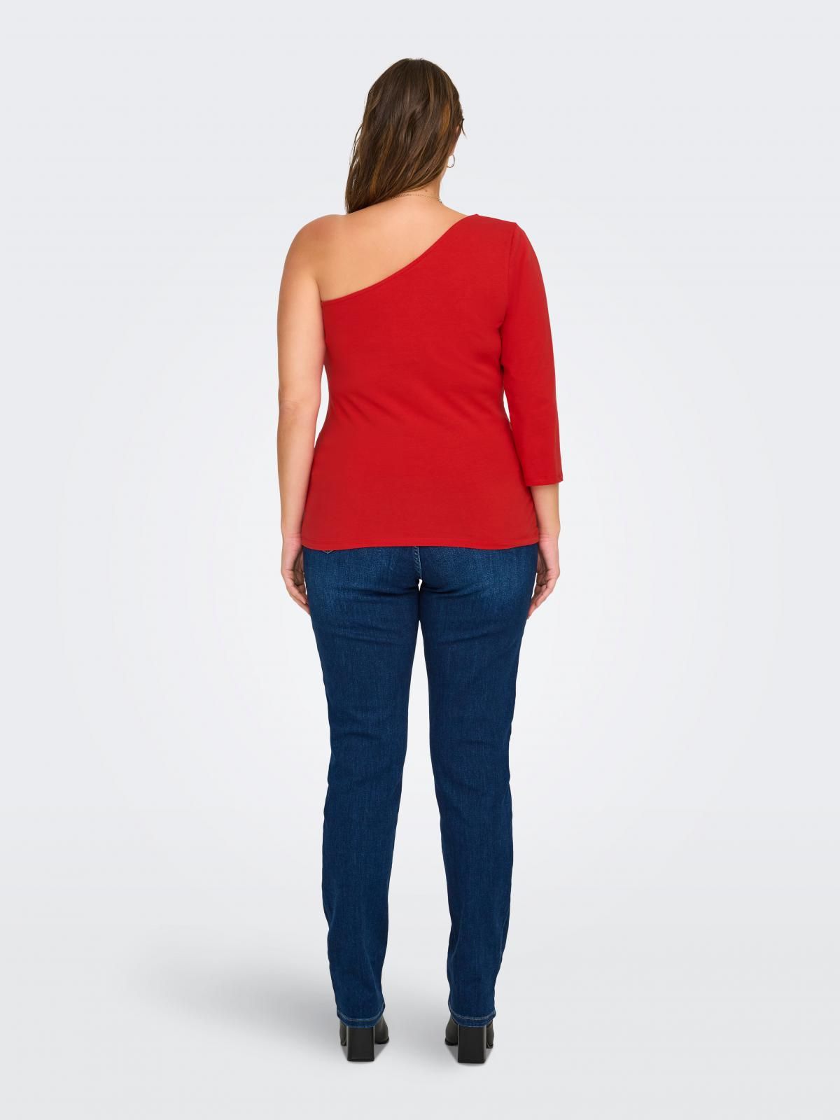 온리 페미닌 원숄더 탑 레드 15346124_767 RED / MARS RED - 상세 이미지 2