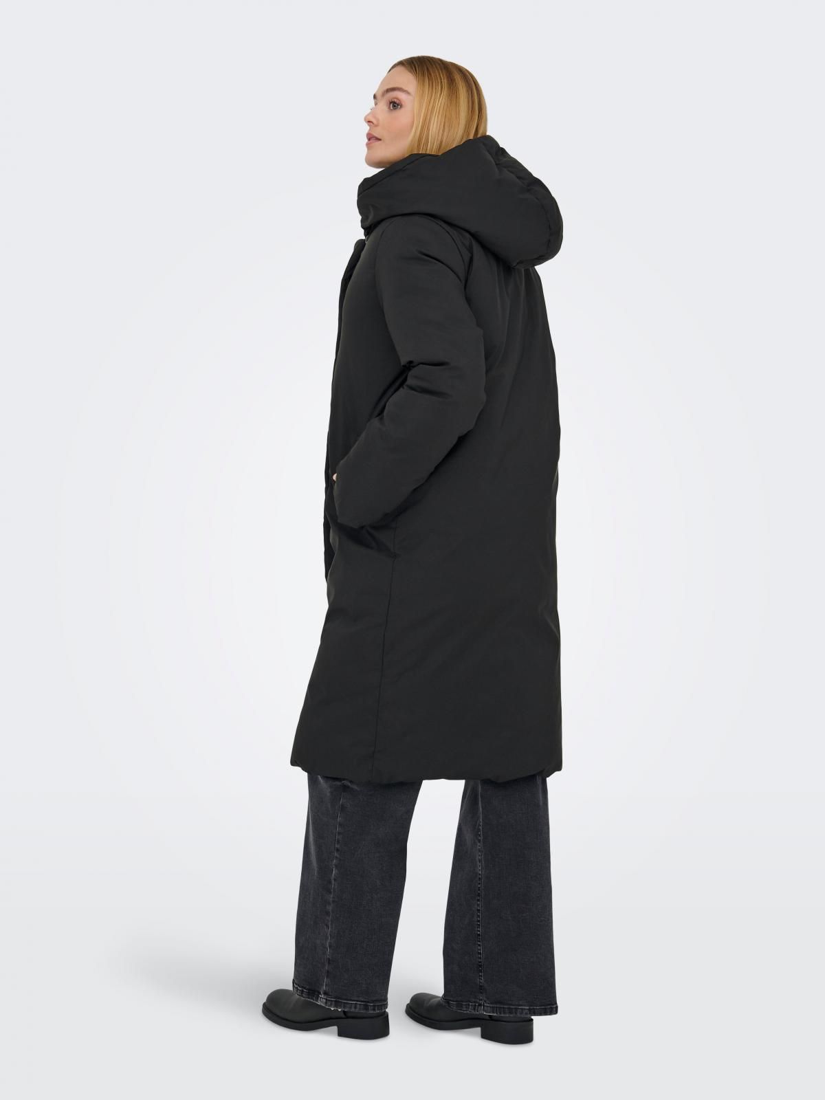 제이디와이 후드 버튼 패딩 코트 15363260_2161 BLACK / BLACK - 상세 이미지 2