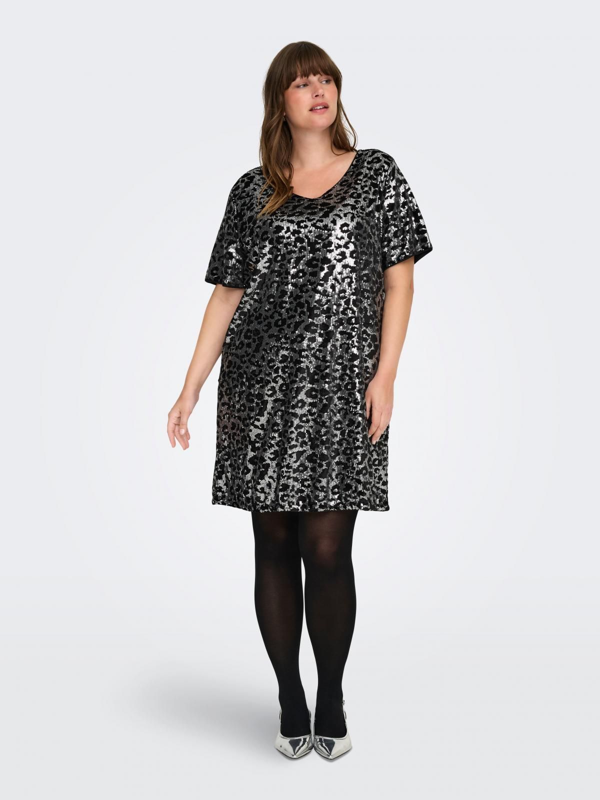 온리 빅사이즈 애니멀 프린트 미니 원피스 15358640_2161_1223054 BLACK / BLACK - 상세 이미지 2