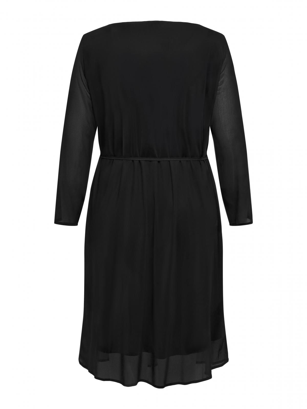 온리 빅사이즈 벨트 블랙 미디 원피스 15334224_2161 BLACK / BLACK - 상세 이미지 4