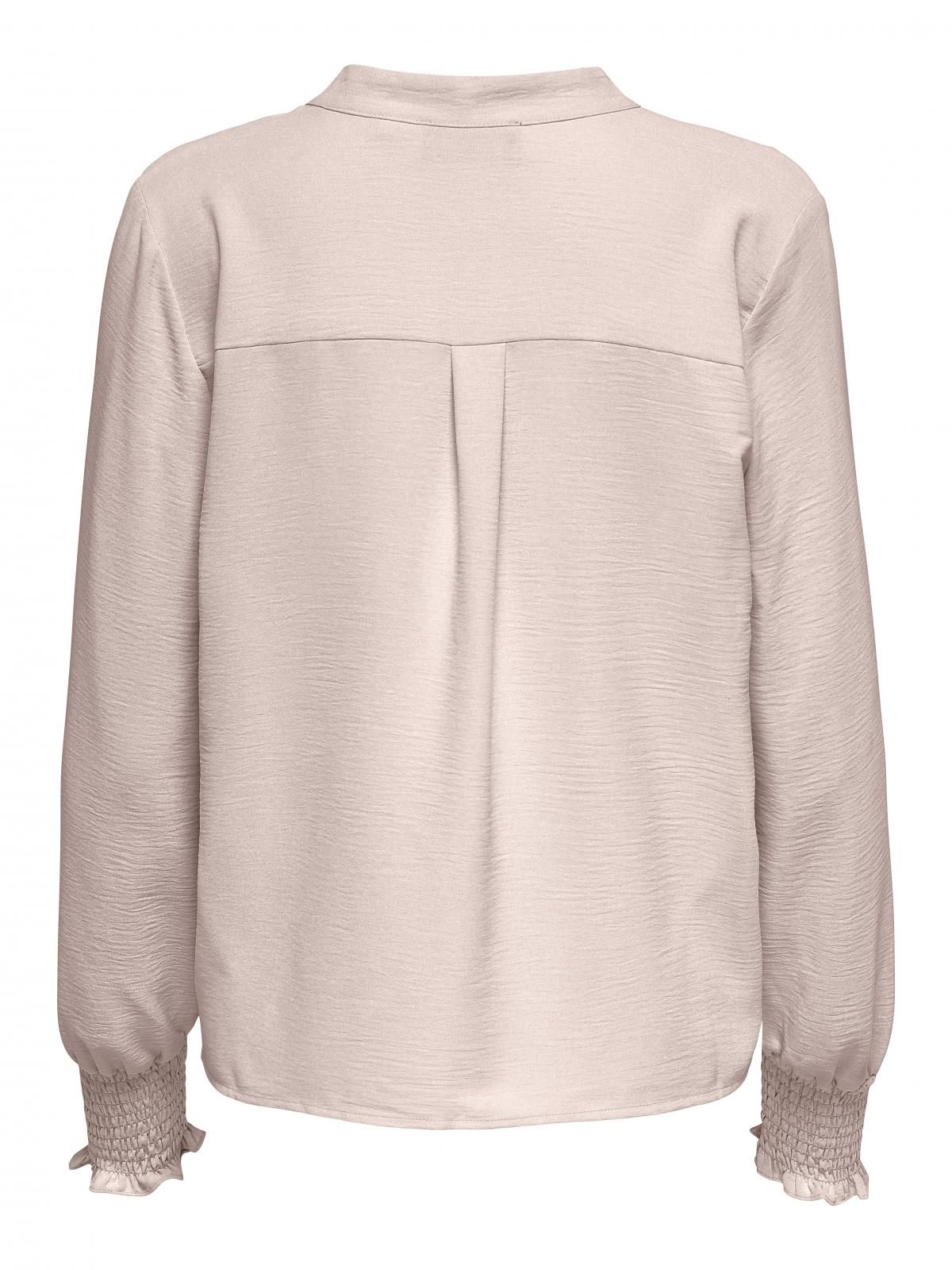 온리 페미닌 브이넥 스모크 블라우스 15284309_125 WHITE / GRAY MORN - 상세 이미지 4