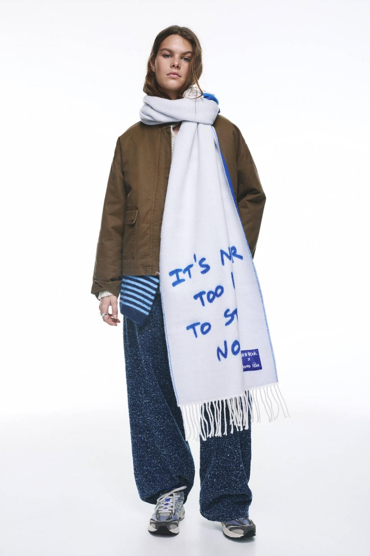 풀앤베어 토마스 렐루 프린지 머플러 7980/384 NAVY - 상세 이미지 4
