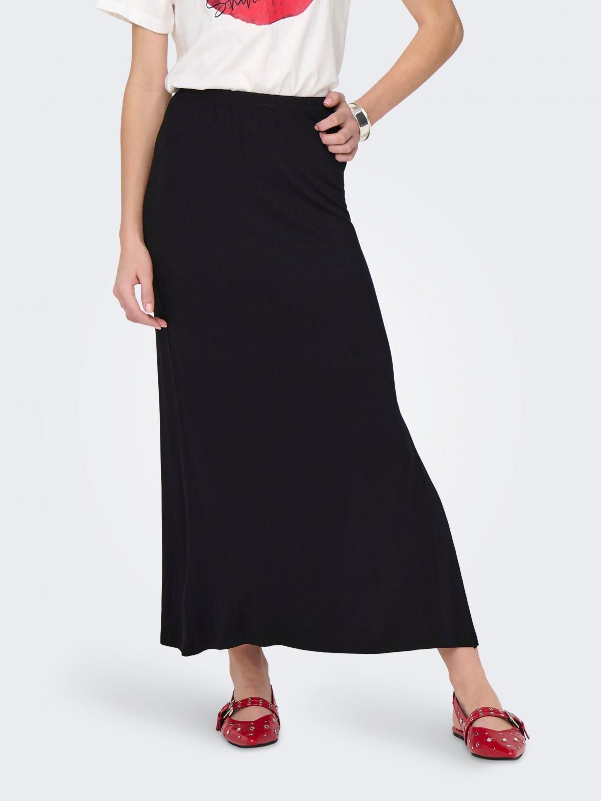 제이디와이 베이직 밴딩 롱 스커트 블랙 15351467_2161 BLACK / BLACK - 상품 이미지