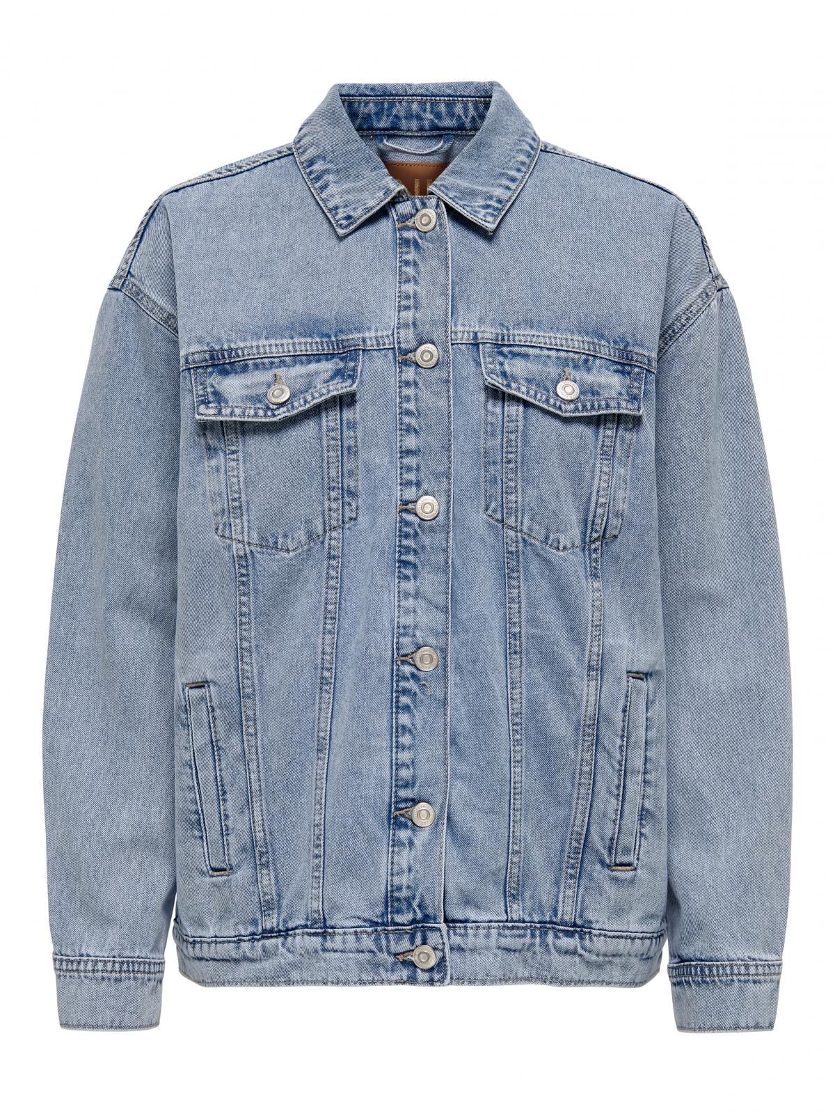 온리 트렌디 데님 데님 재킷 15290378_2116 BLUE / LIGHT BLUE DENIM - 상세 이미지 3