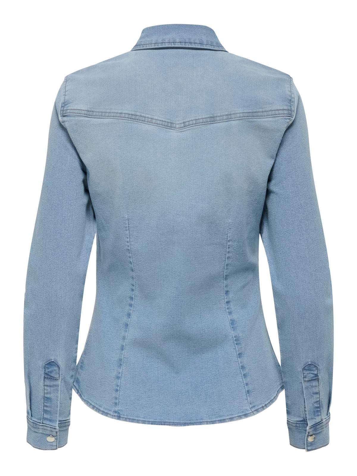 제이디와이 트렌디 데님 긴팔 셔츠 15353407_2115 BLUE / MEDIUM BLUE DENIM - 상세 이미지 5