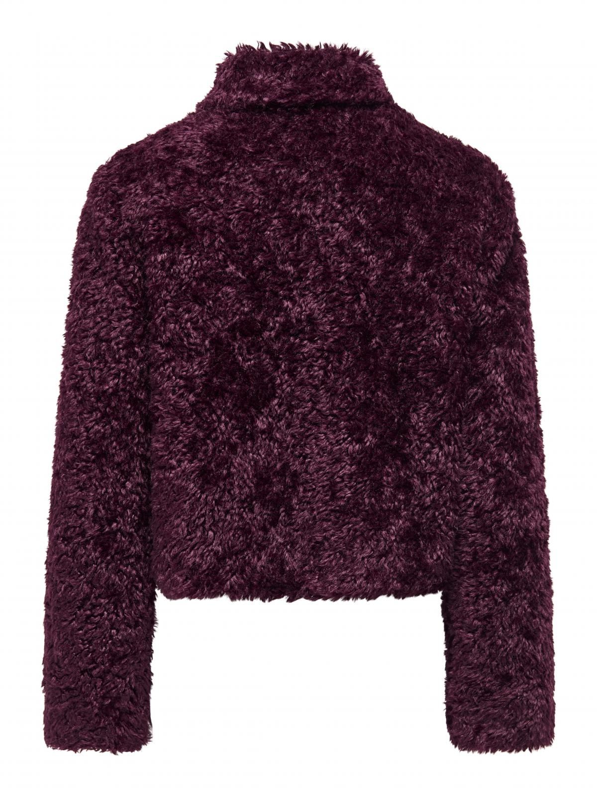온리 테디 퍼 숏 코트 15352795_1045 PURPLE / MAUVE WINE - 상세 이미지 4