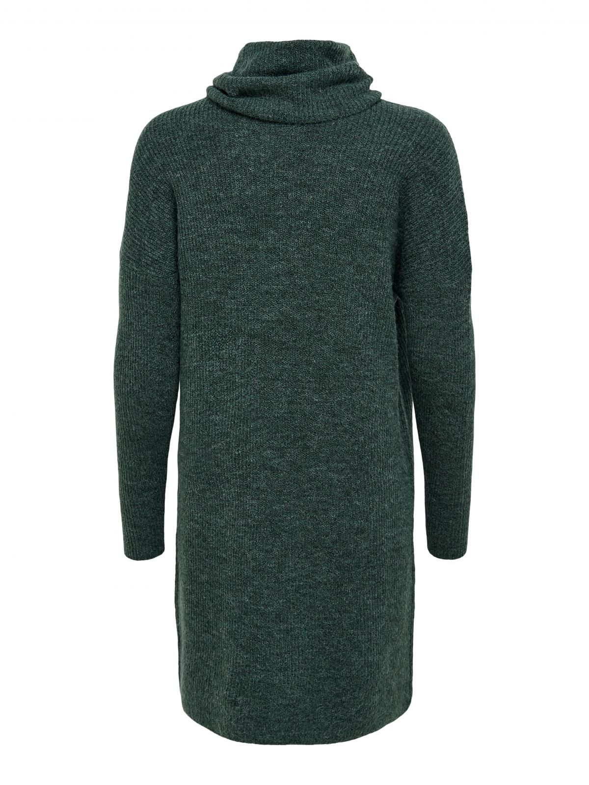 온리 테크니컬 니트 하이넥 미니 원피스 15140166_1572_582341 TURQUOISE / MALLARD GREEN - 상세 이미지 4