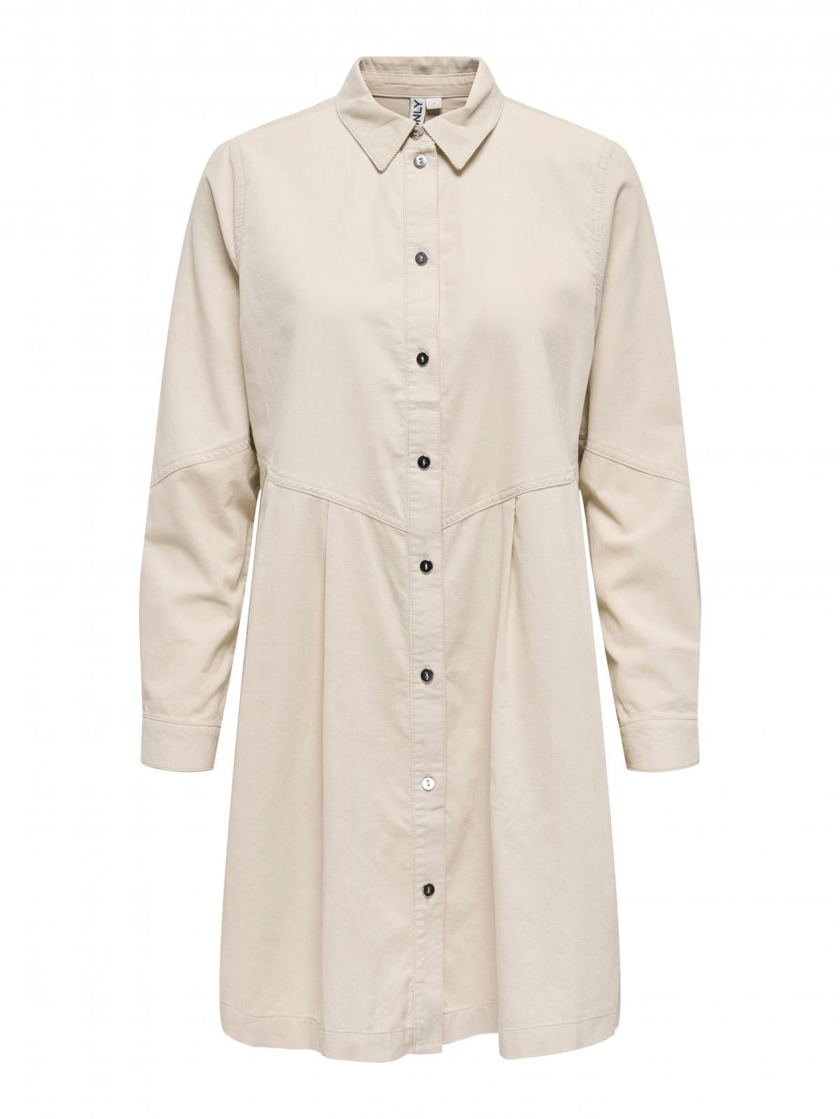 온리 루즈핏 미니 셔츠 원피스 15338791_115 BEIGE / PUMICE STONE - 상세 이미지 3