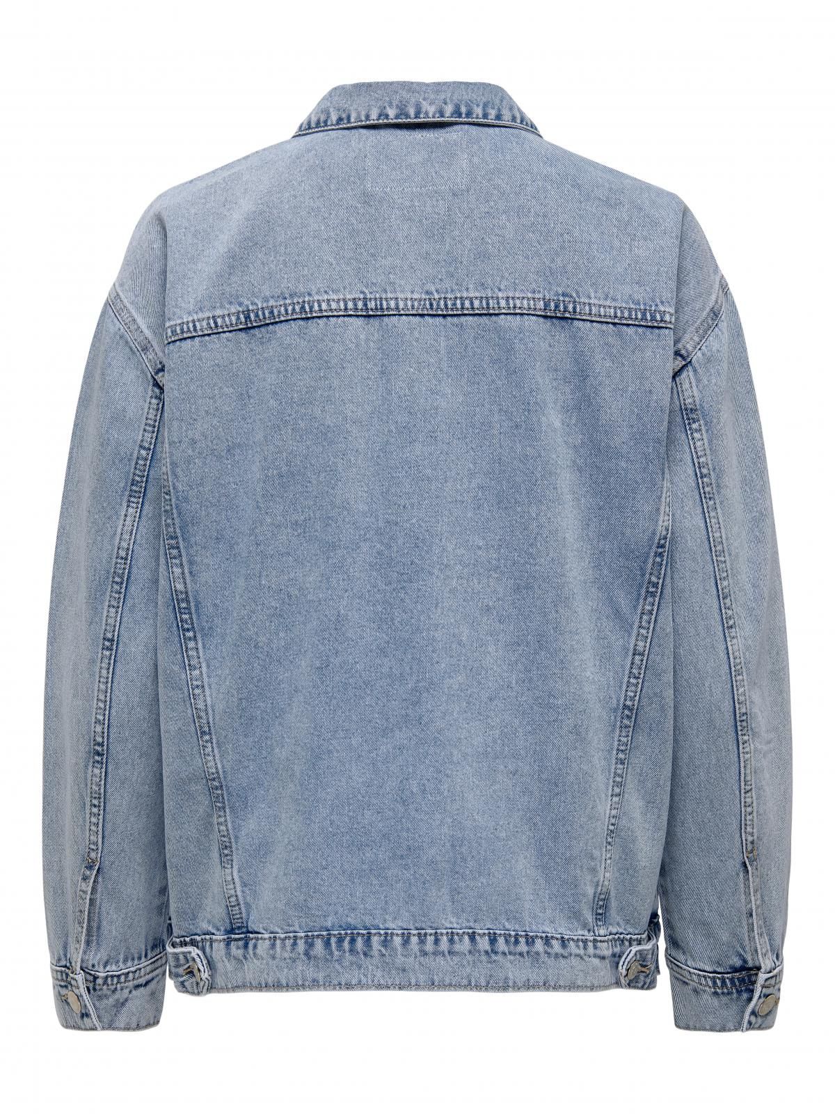 온리 트렌디 데님 데님 재킷 15290378_2116 BLUE / LIGHT BLUE DENIM - 상세 이미지 4