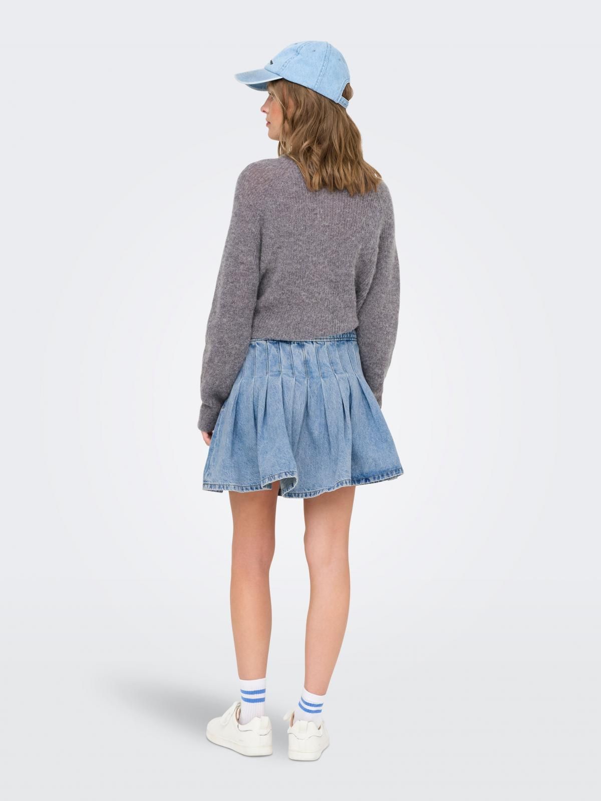 온리 플리츠 데님 미니 스커트 15357985_2115 BLUE / MEDIUM BLUE DENIM - 상세 이미지 2