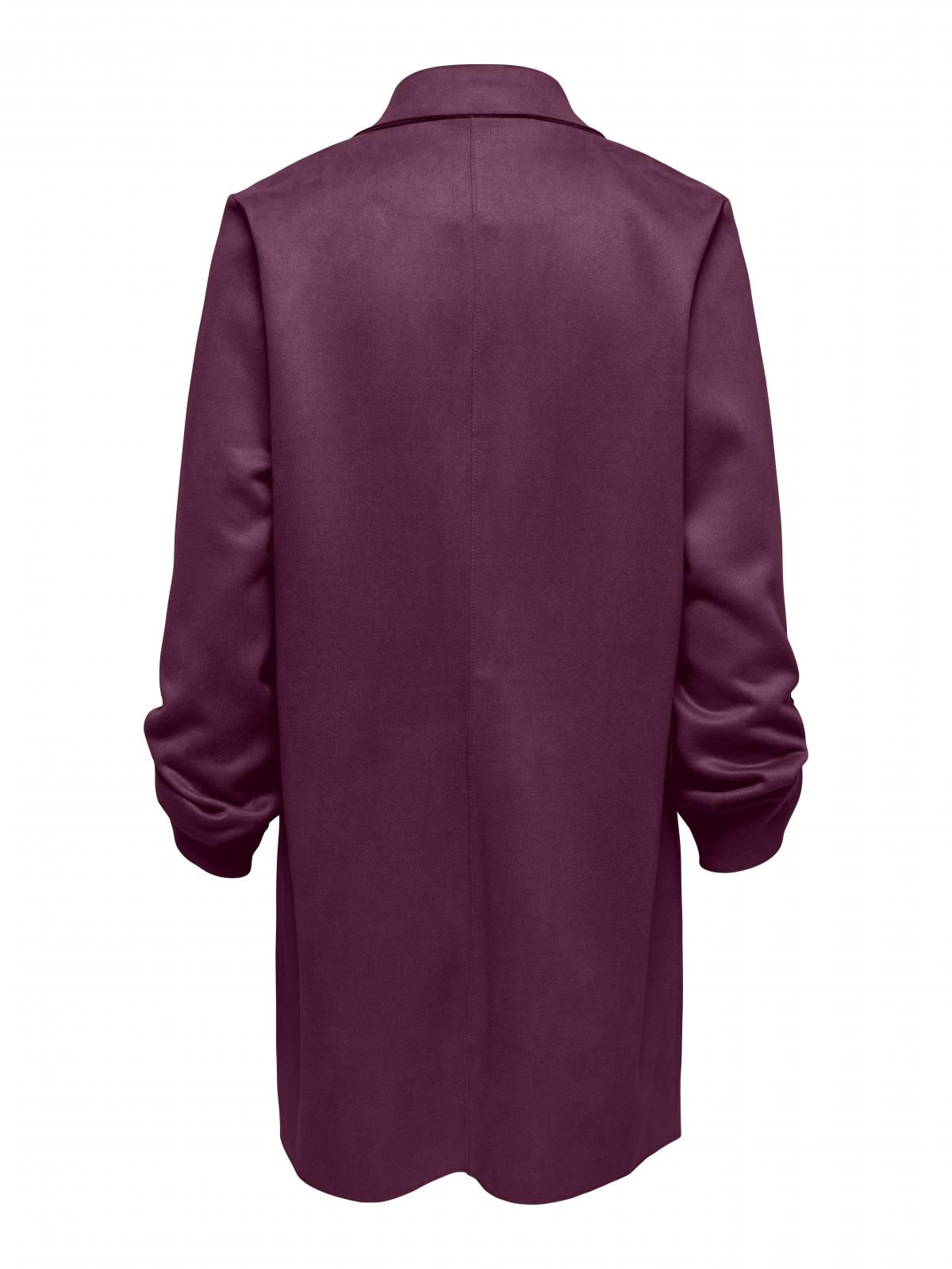 온리 모던 버건디 롱 코트 15179864_1045 PURPLE / MAUVE WINE - 상세 이미지 4