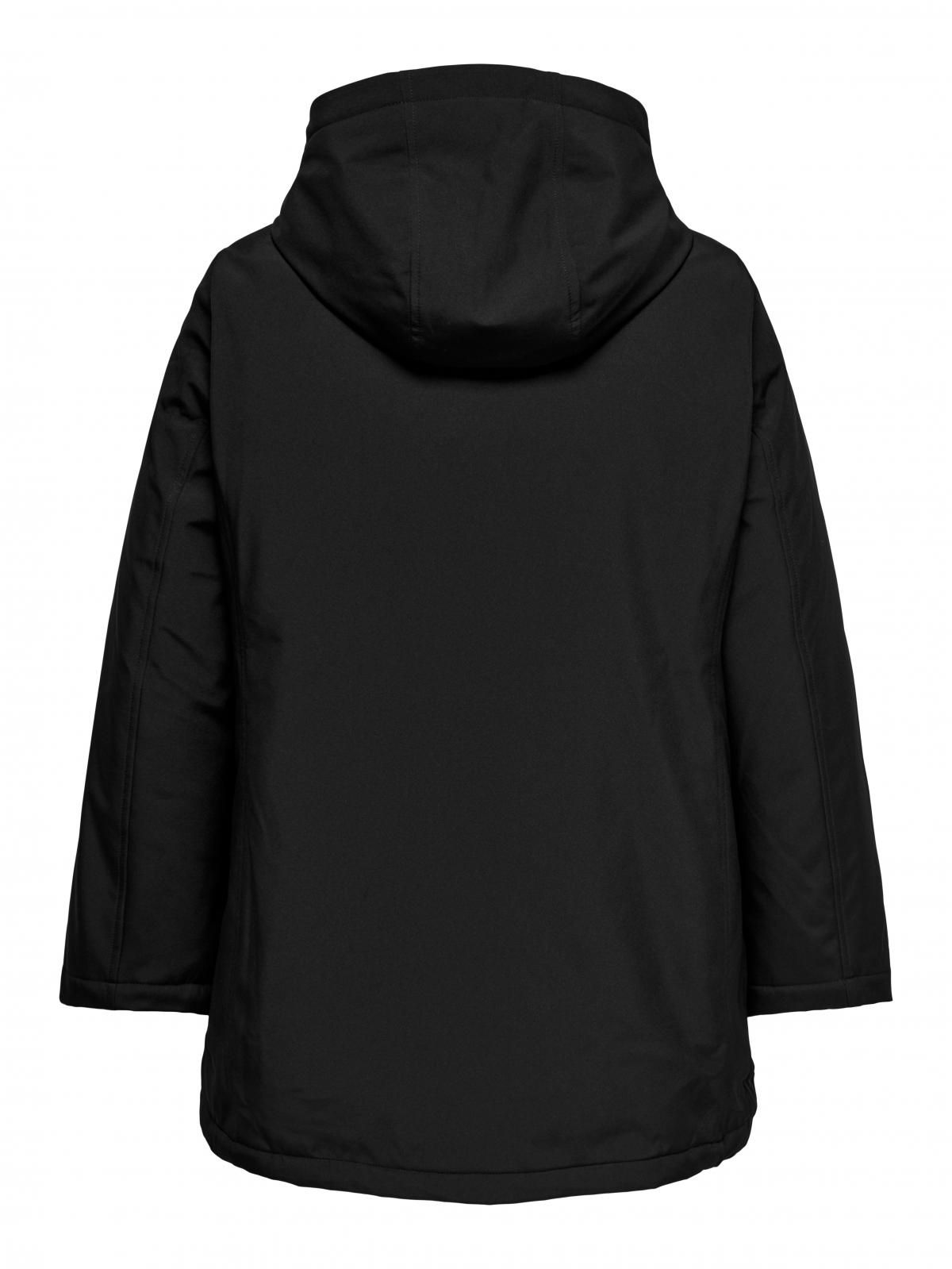 온리 테크니컬 방수 후드 롱 파카 15366086_2161 BLACK / BLACK - 상세 이미지 4