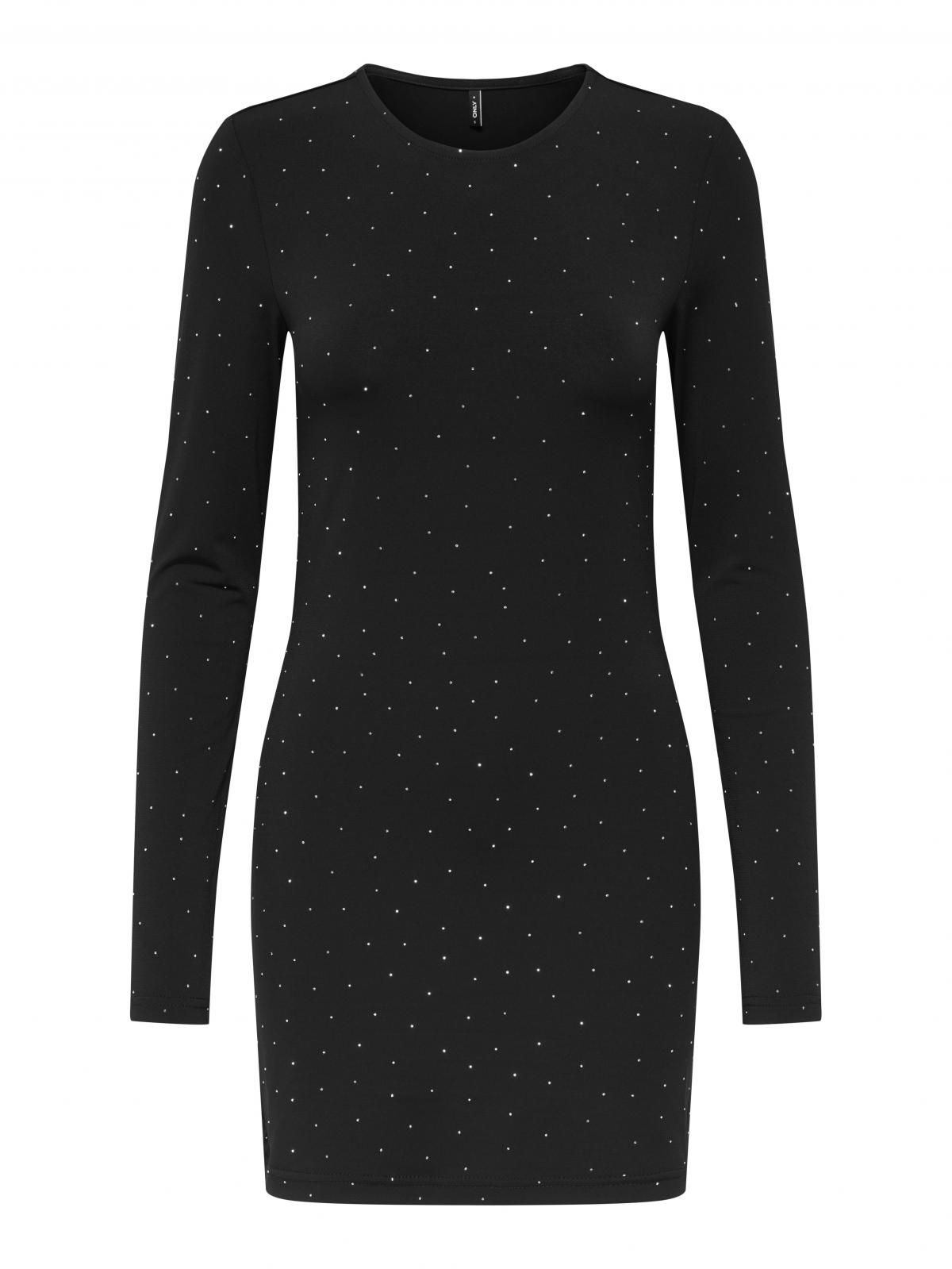 온리 미니멀 라운드넥 긴소매 미니 원피스 15358985_2161_1224187 BLACK / BLACK - 상세 이미지 3