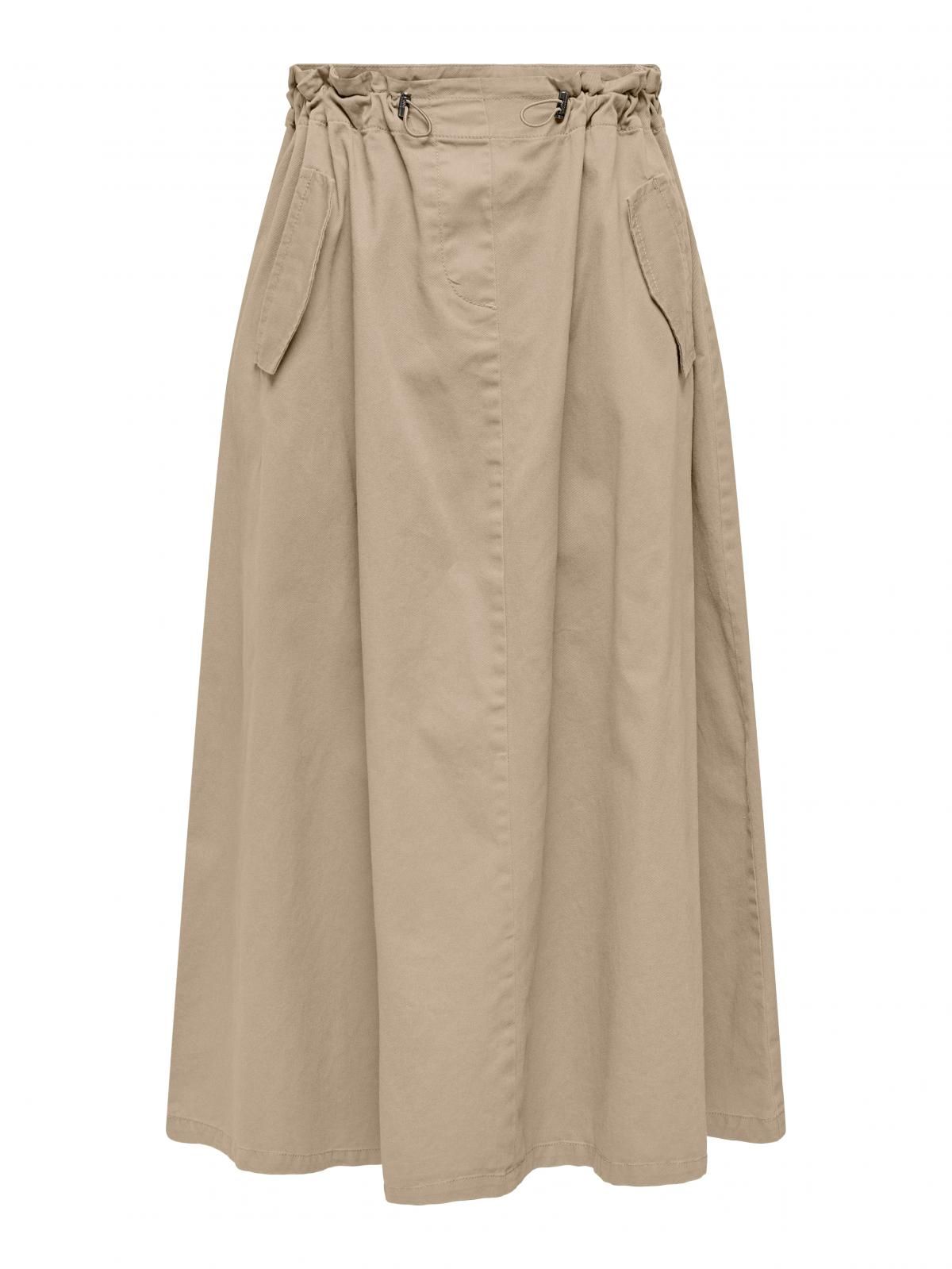 온리 스토퍼 웨이스트 롱 스커트 15308771_1960 GREY / WHITE PEPPER - 상세 이미지 3
