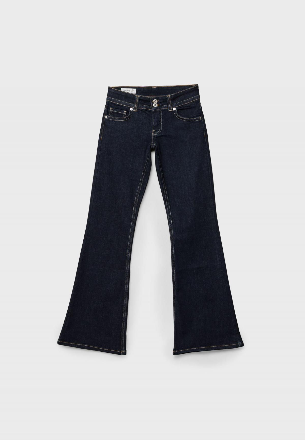 스트라디바리우스 로우라이즈 부츠컷 플레어 데님 팬츠 4898/274 RINSE BLUE DENIM - 상세 이미지 4
