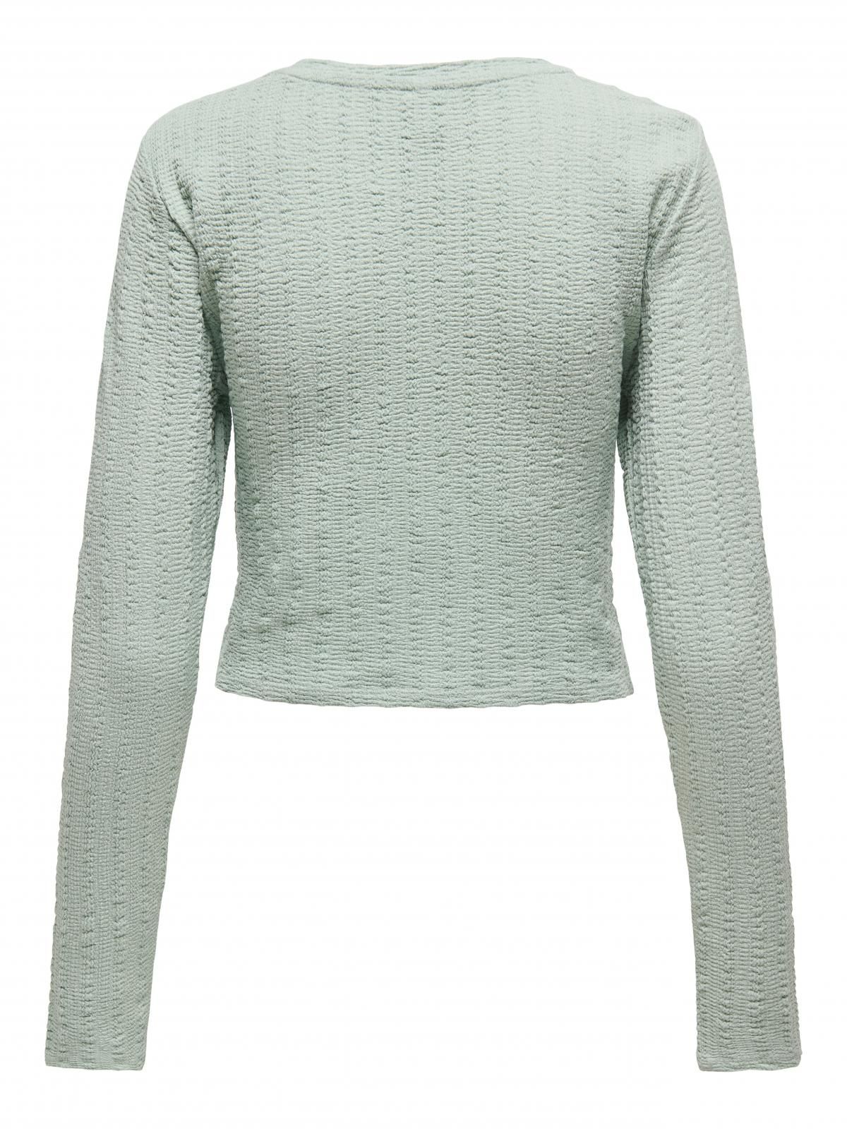 온리 크롭 라운드넥 민트 긴팔 탑 15332973_1453 GREEN / JADEITE - 상세 이미지 4