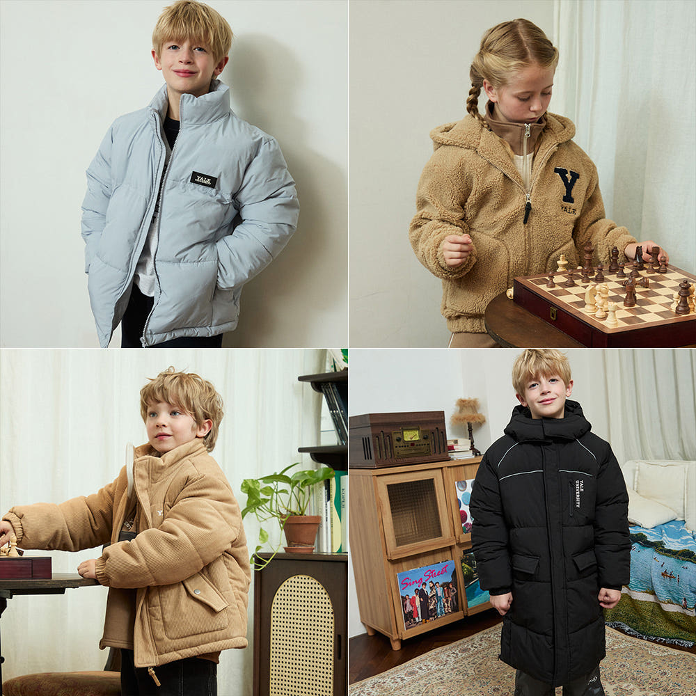 예일키즈 주니어 패딩 디테일