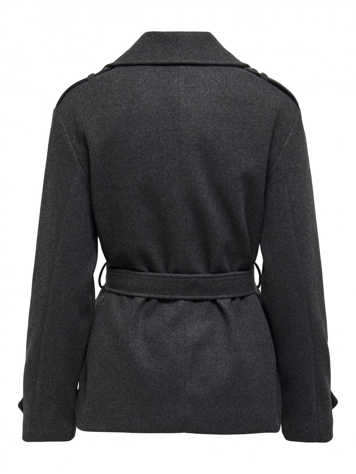 온리 테크니컬 벨티드 숏 트렌치코트 15341179_2383 GREY / DARK GREY MELANGE - 상세 이미지 4