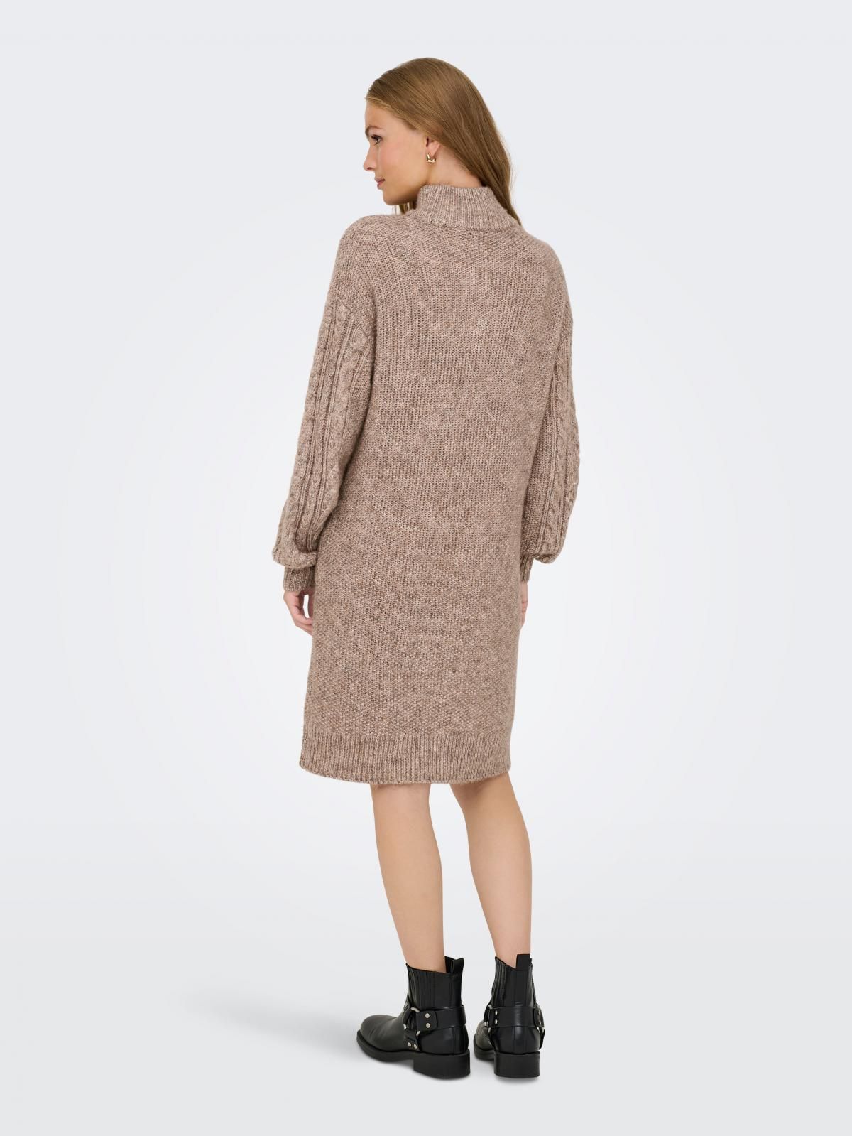 온리 케이블 니트 하이넥 미니 원피스 15361752_278_1231947 BROWN / CHESTNUT - 상세 이미지 2