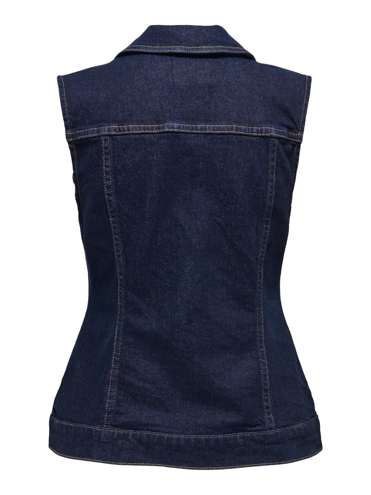 온리 데님 테일러드 베스트 15356846_2114_1216561 BLUE / DARK BLUE DENIM - 상세 이미지 4