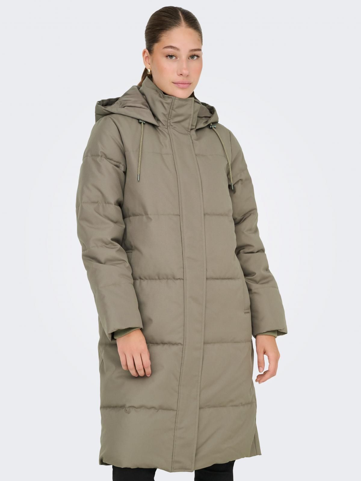 온리 테크니컬 윈드프루프 후드 패딩코트 15318853_120 GREY / WALNUT - 상품 이미지