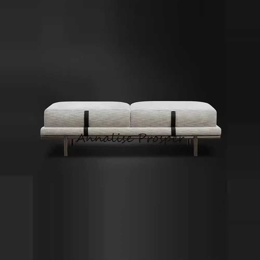 인테리어 벤치형 소파 고급 디자인 카페 대기실 의자 80x48x40cm - 상세 이미지 4