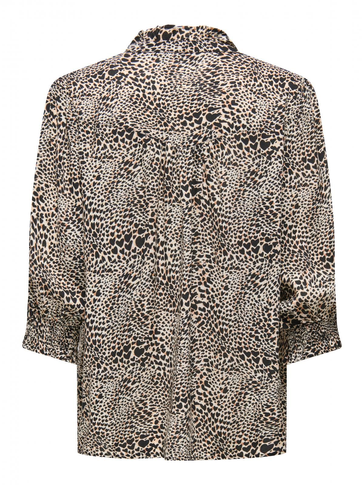 온리 레오파드 프린트 7부소매 블라우스 15332997_115_1244467 BEIGE / PUMICE STONE - 상세 이미지 5