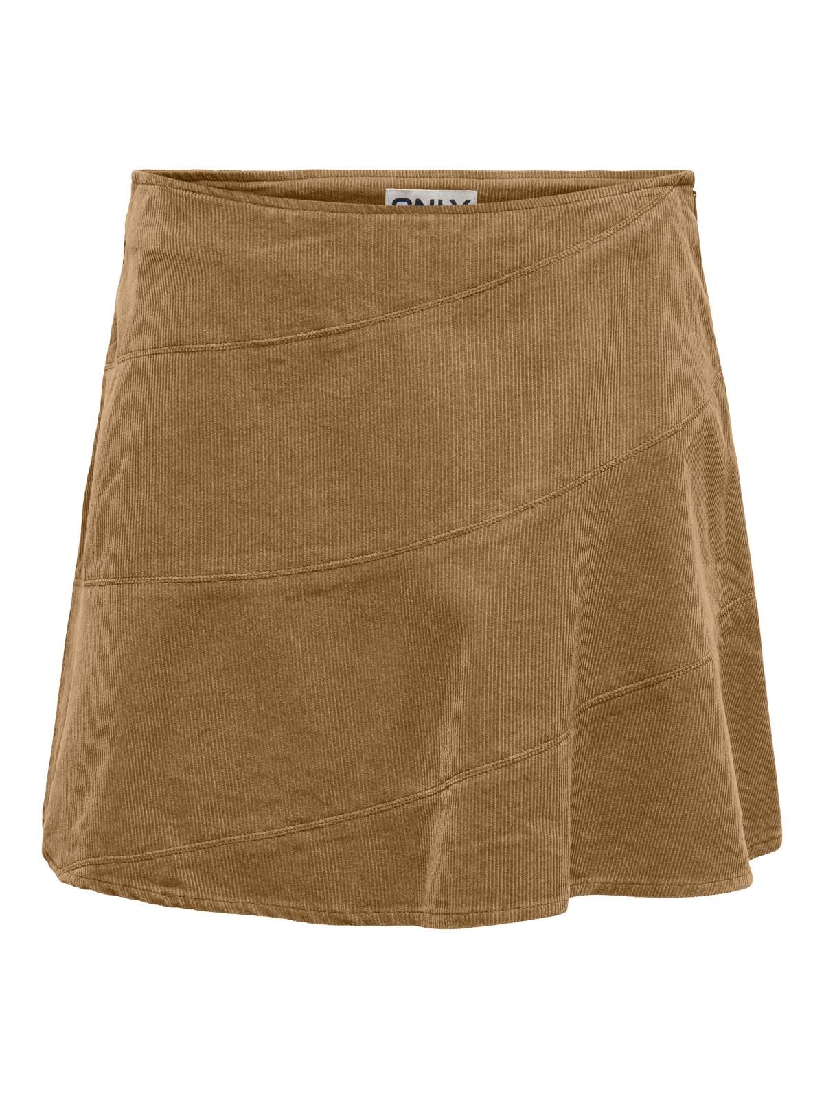 온리 데일리 미니멀 코튼 미니 스커트 15351304_2011 BROWN / TOASTED COCONUT - 상세 이미지 3