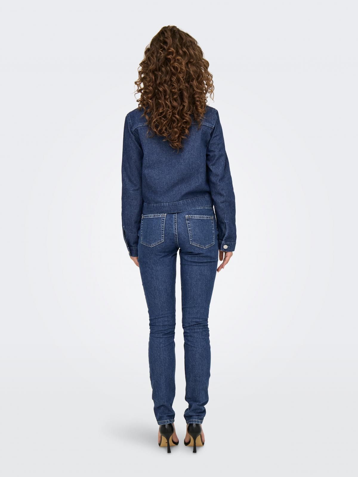 온리 테크니컬 클래식 데님 재킷 15346962_2114 BLUE / DARK BLUE DENIM - 상세 이미지 2