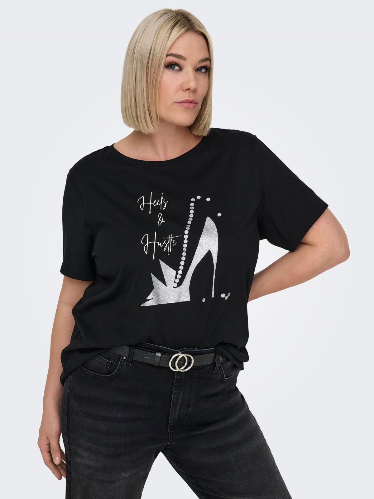 온리 빅사이즈그래픽 반팔 티셔츠 15348699_2161_1190086 BLACK / BLACK 이미지 6