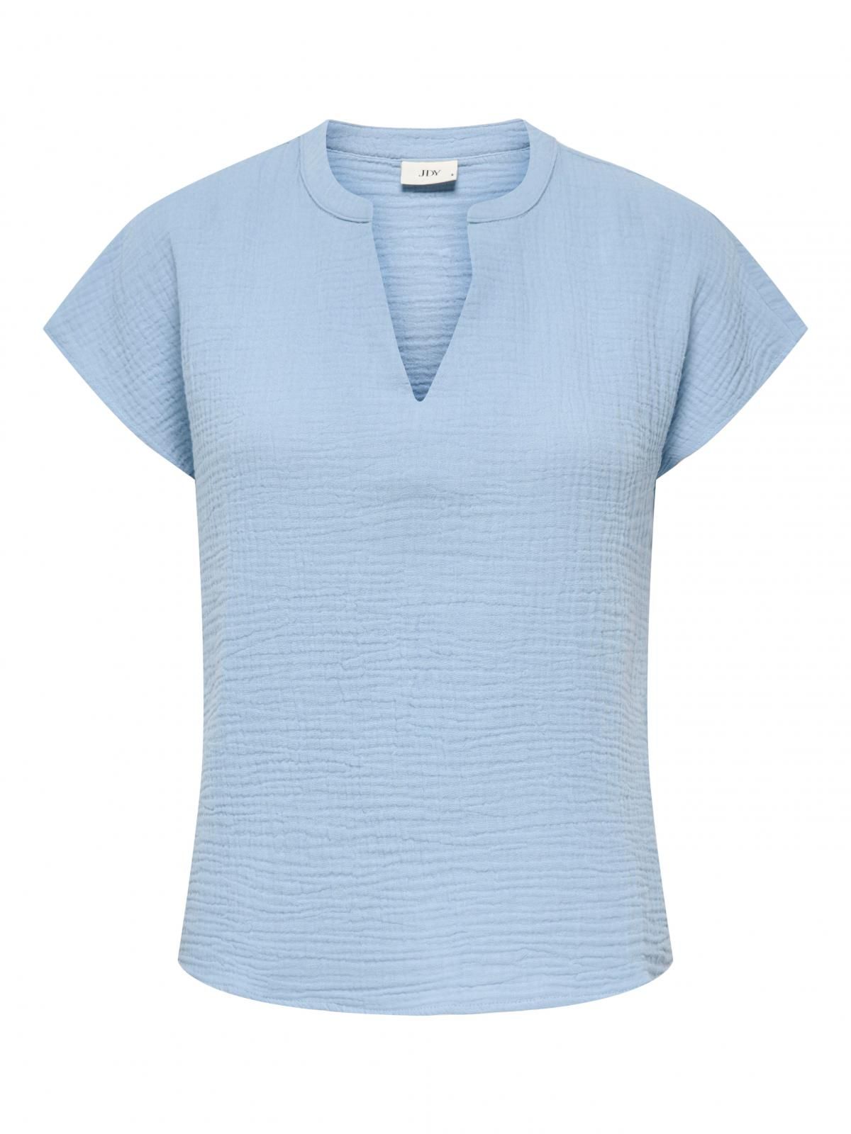제이디와이 브이넥 벨소매 반팔 블라우스 15317398_3013 BLUE / SOFT CHAMBRAY - 상세 이미지 4
