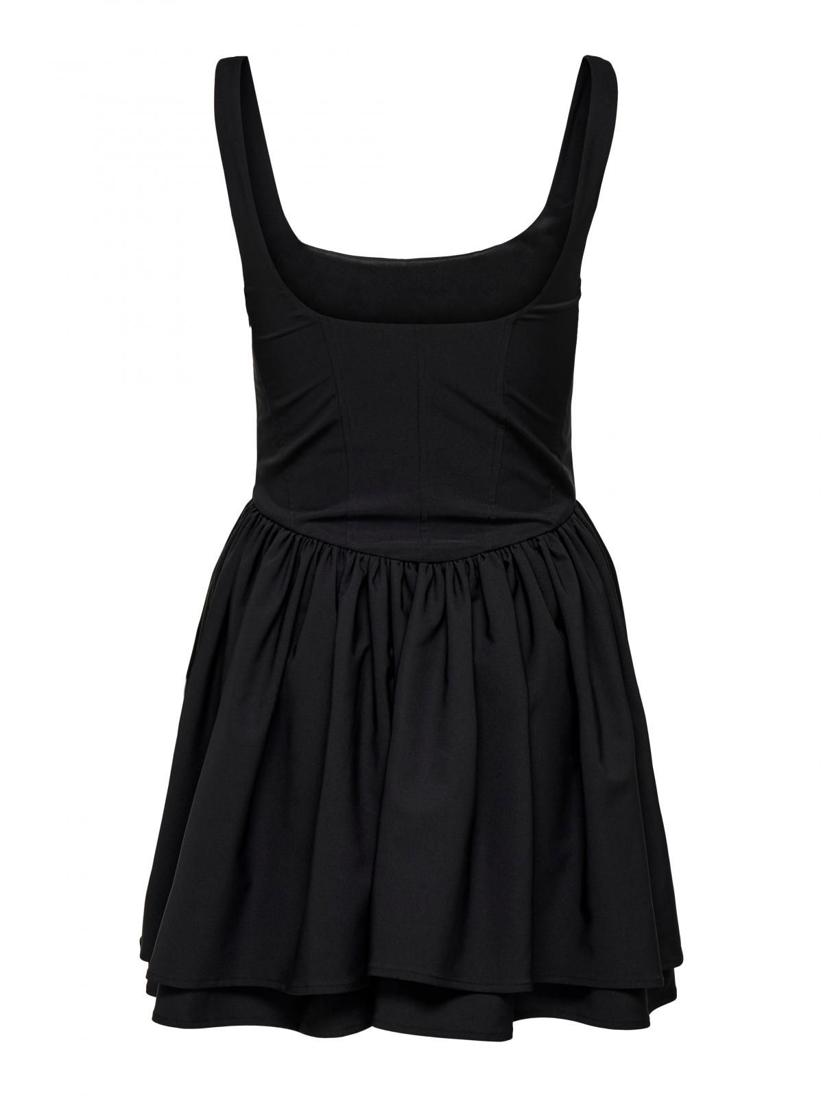 온리 베이직 슬리브리스 미니 원피스 블랙 15365072_2161 BLACK / BLACK - 상세 이미지 4