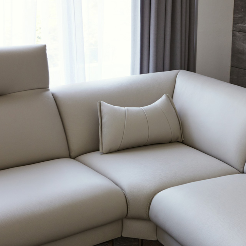 까사홈 라노스 이태리 천연 통가죽 코너형 카우치 4인소파(3+1)