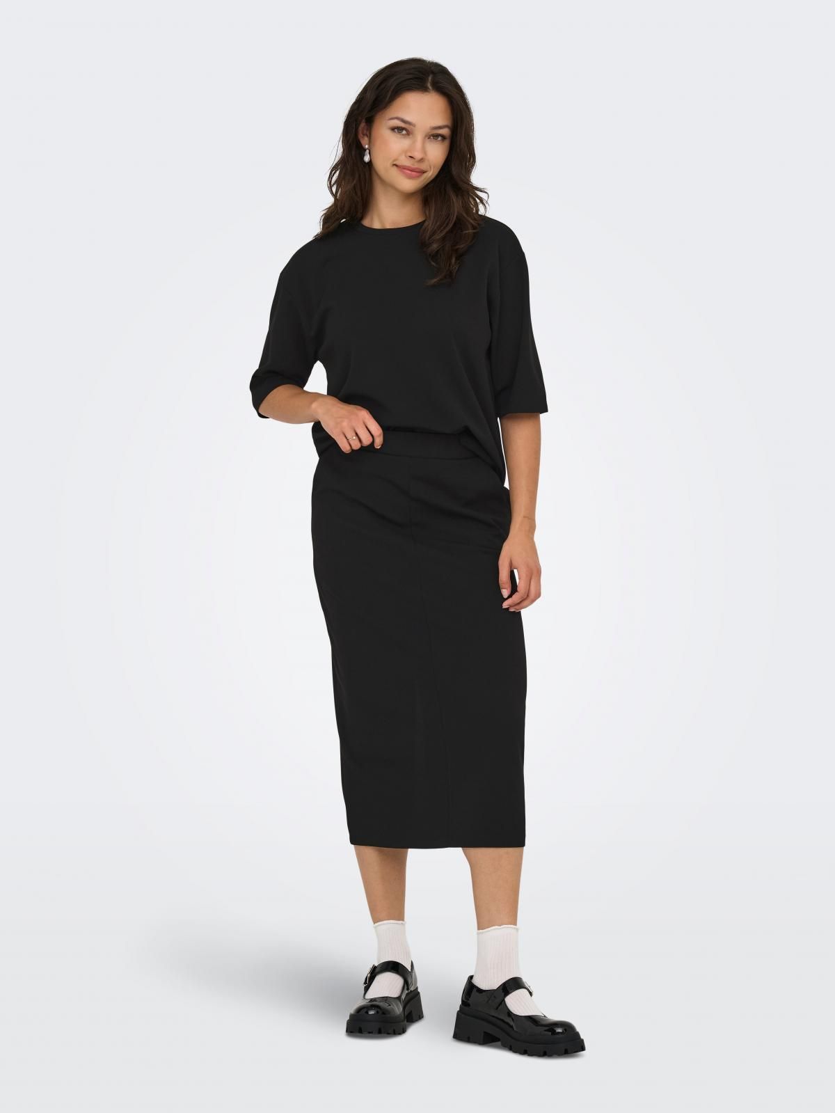 제이디와이 테크니컬 밴딩 롱 펜슬 스커트 15360774_2161 BLACK / BLACK - 상세 이미지 5