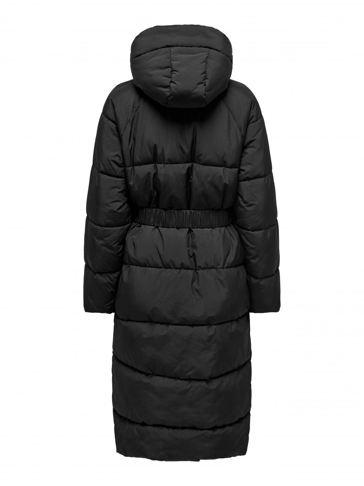 온리 벨티드 롱패딩 후드 코트 15341017_2161 BLACK / BLACK - 상세 이미지 4