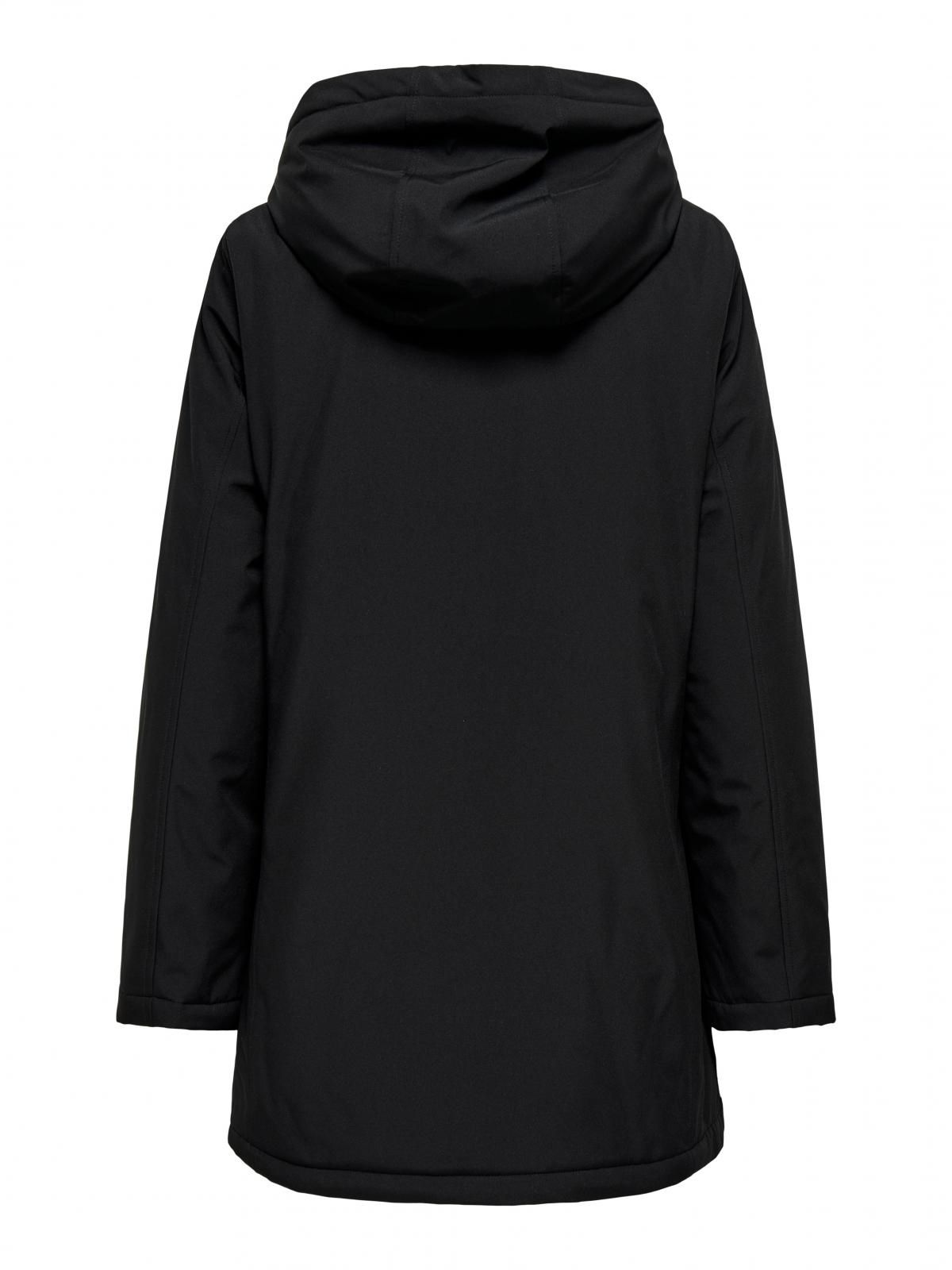 온리 윈드프루프 롱 후드 패딩 코트 15365628_2161 BLACK / BLACK - 상세 이미지 4
