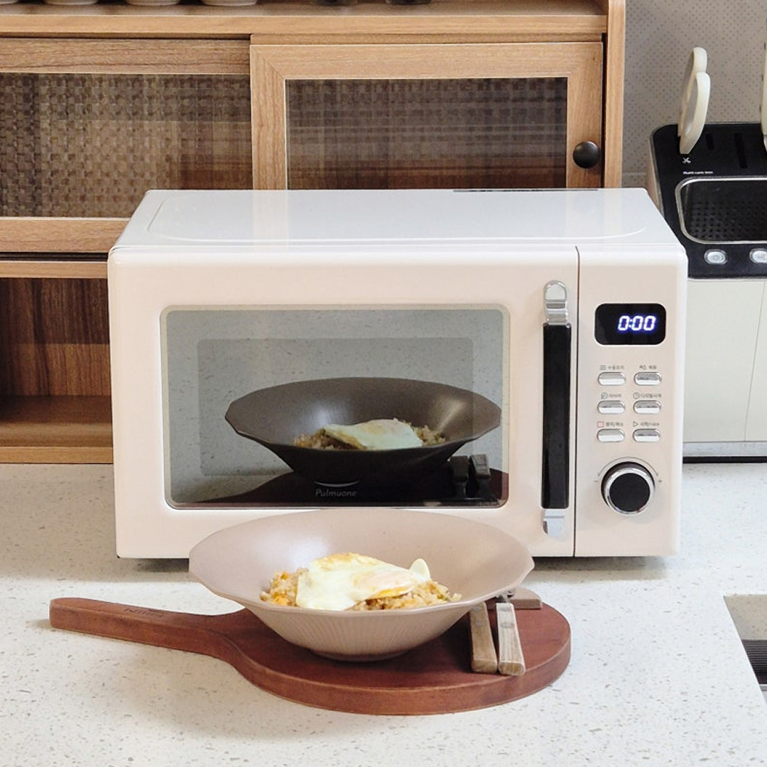 풀무원 레트로 전자식 전자레인지 20L MS20D0TC (크림베이지)