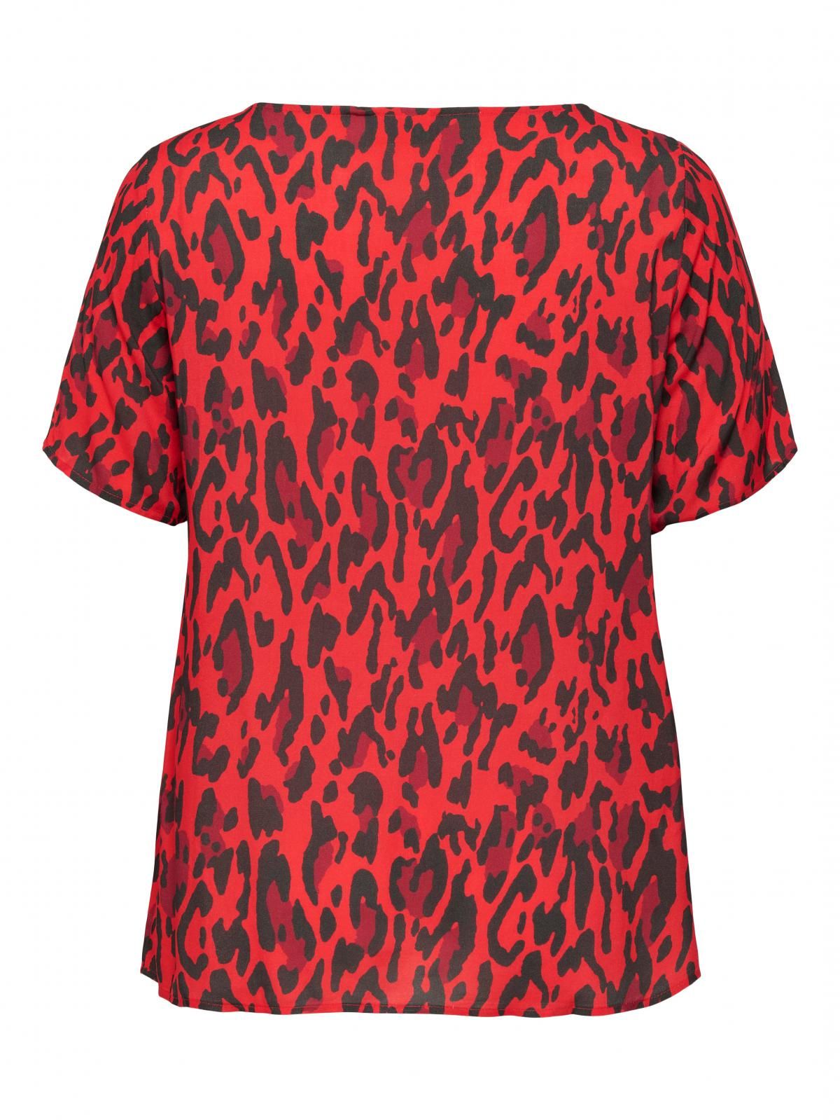 온리 애니멀 패턴 레드 반팔 티셔츠 15349438_753_1191648 RED / POPPY RED - 상세 이미지 4