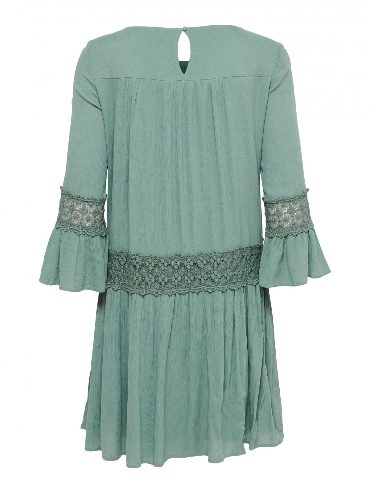 온리 레이스 포인트 미니 원피스 7부소매 15142157_1467 GREY / CHINOIS GREEN - 상세 이미지 4
