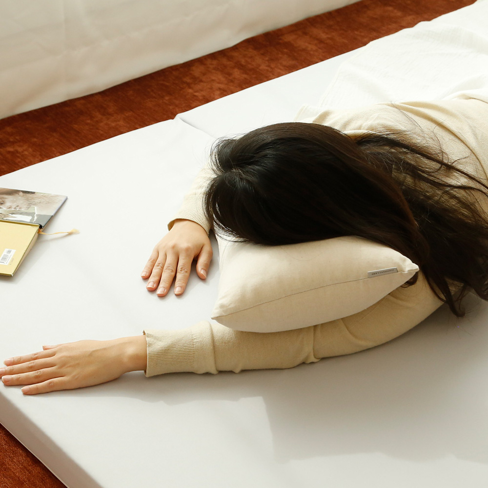 한스갤러리 3단 매트리스 접이식 토퍼 침대 바닥 수면매트 누빔형 MS