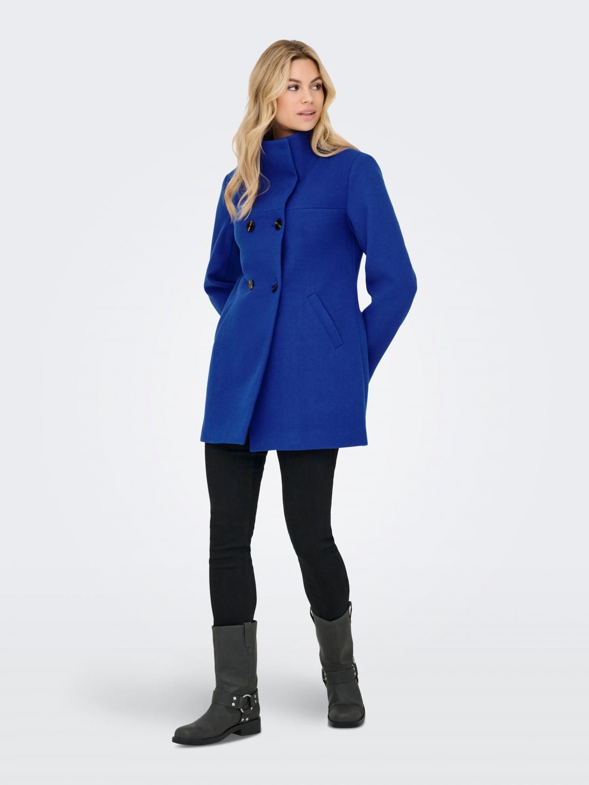 온리 더블버튼 테크니컬 블루 숏코트 15358884_1294_1244464 BLUE / SURF THE WEB - 상세 이미지 5
