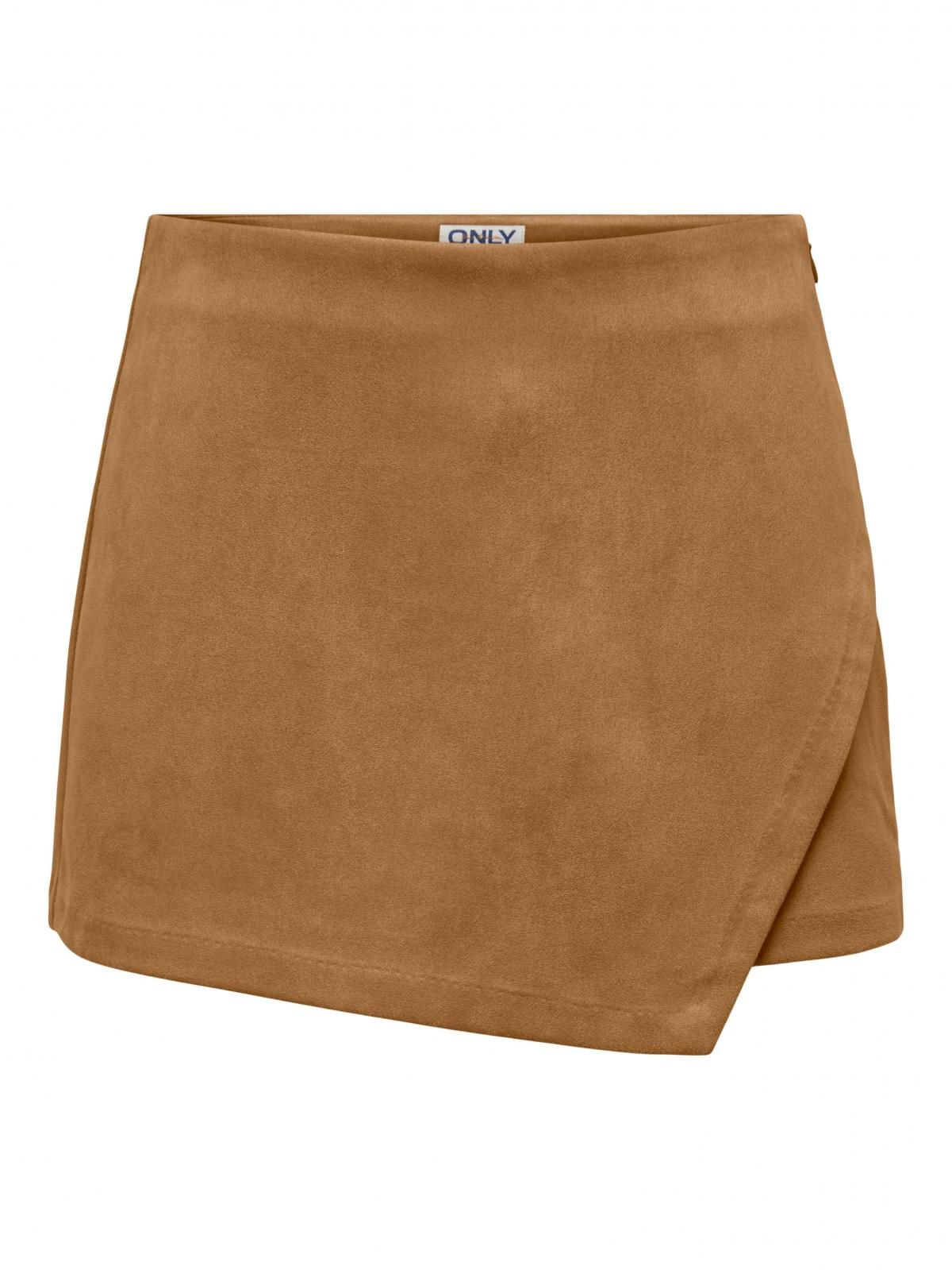 온리 모던 랩 디자인 미니 스커트 15369267_2011 BROWN / TOASTED COCONUT - 상세 이미지 3