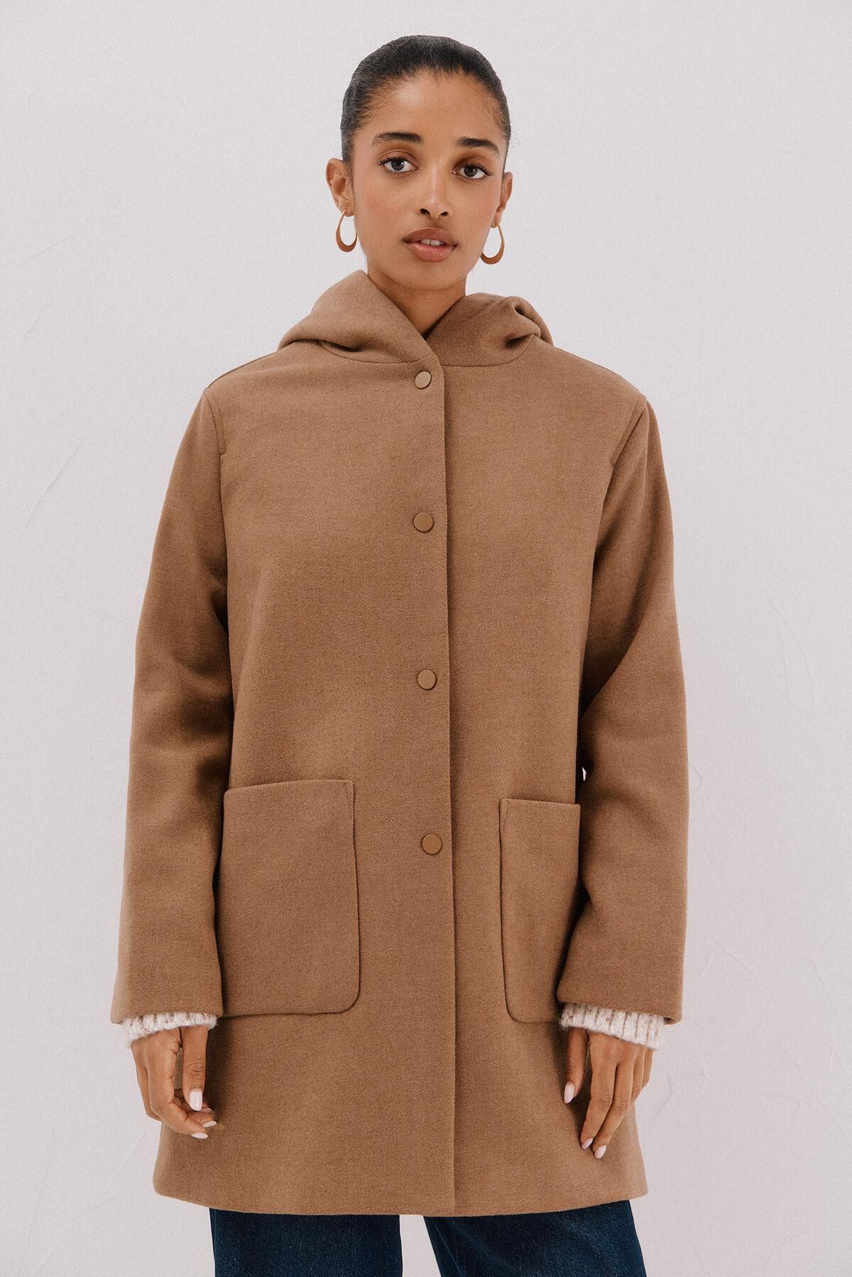 꼬르떼피엘 테크니컬 후드 울코트 카멜 6502125 BEIGE - 상품 이미지