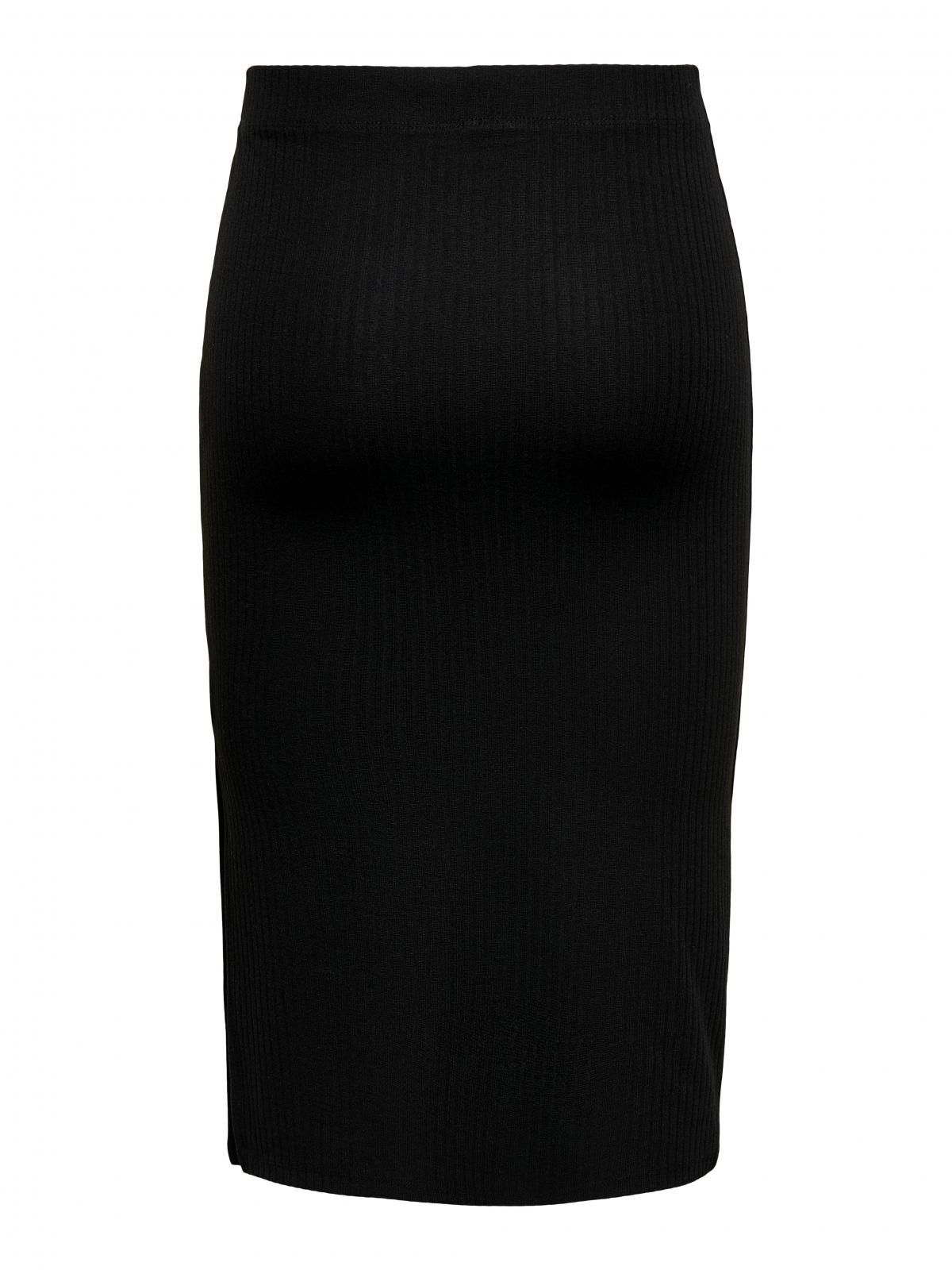 온리 베이직 미디 스커트 밴딩 블랙 15233600_2161 BLACK / BLACK - 상세 이미지 4