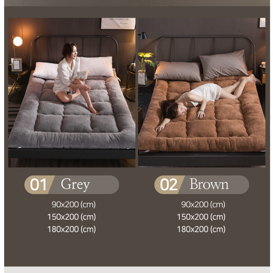 따뜻한 겨울토퍼 두꺼운 침대위토퍼 자가 발열매트