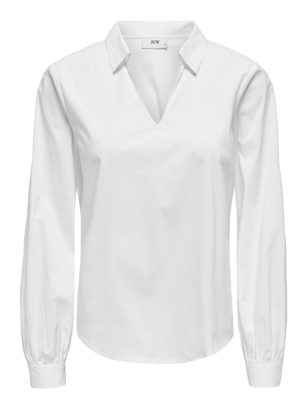 제이디와이 브이넥 볼륨소매 레귤러핏 긴팔 셔츠 15335502_2206 WHITE / WHITE - 상세 이미지 3