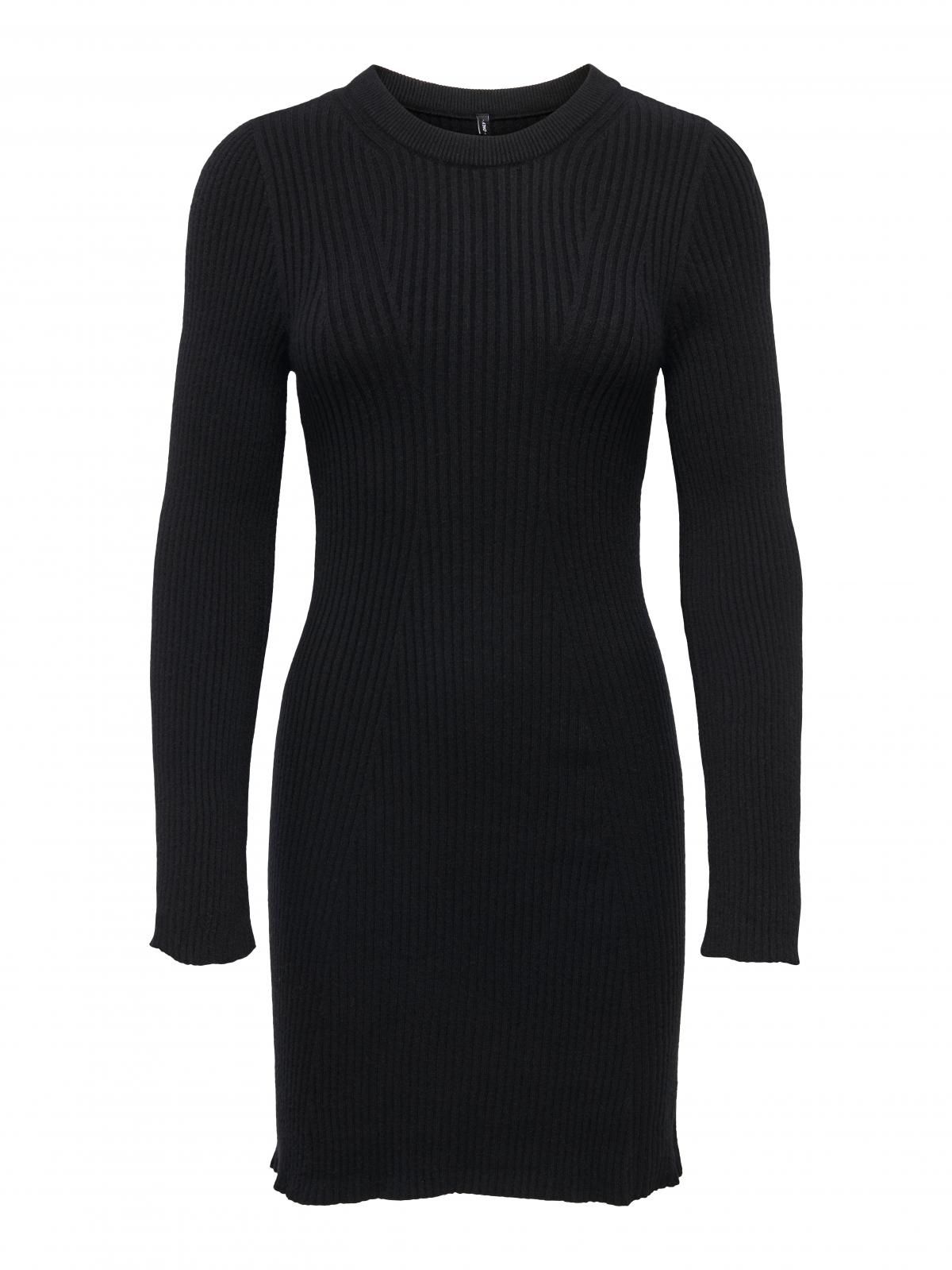 온리 베이직 라운드넥 니트 미니 원피스 15365658_2161 BLACK / BLACK - 상세 이미지 3