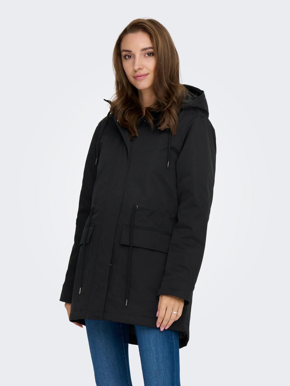 온리 테크니컬 후드 집업 재킷 15357625_2161 BLACK / BLACK - 상품 이미지