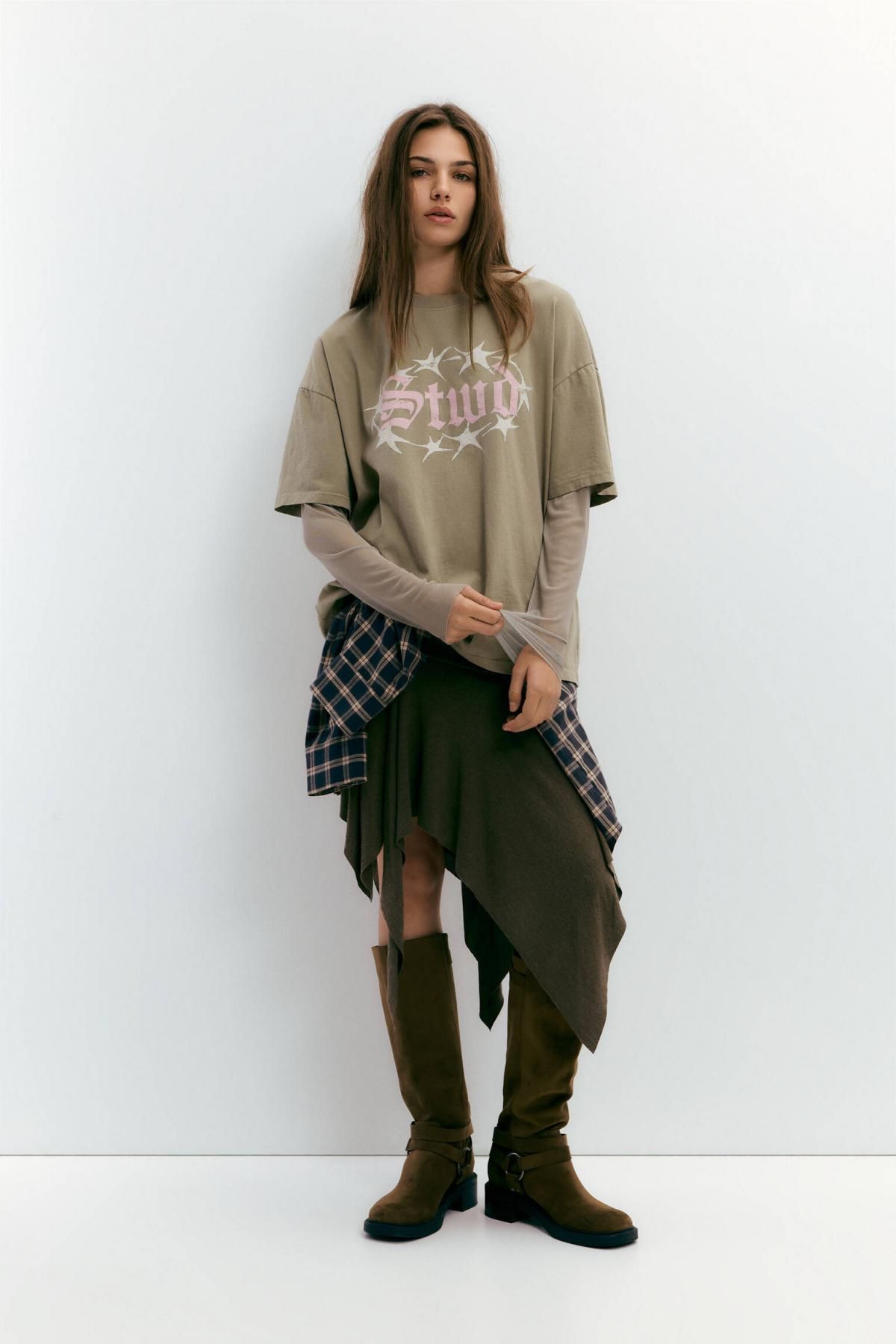 풀앤베어 STWD 더블 슬리브 긴팔 티셔츠 7153/377 MOLE BROWN - 상세 이미지 2