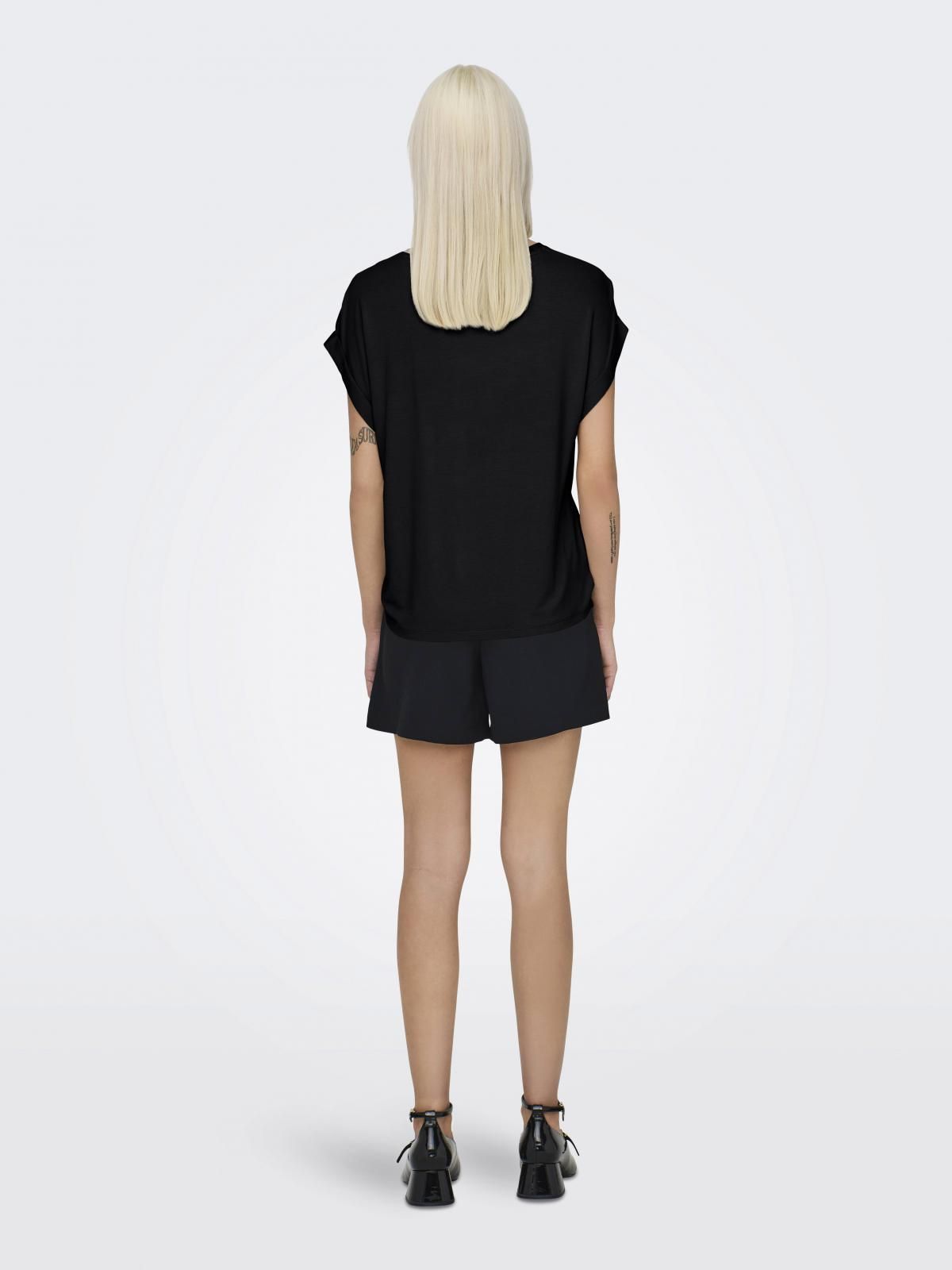 온리 라운드넥 반팔 티셔츠 블랙 15303413_2161 BLACK / BLACK - 상세 이미지 2